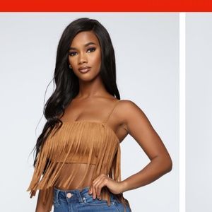 Fashionnova fringe crop top